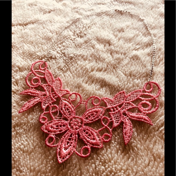 Pink Lace Necklace - Picture 1 of 3